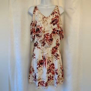 Floral Cut Out Sleeve Chiffon Dress by White House Black Market